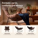 Ver imagem 2 de Cadeira Poltrona de Balanço Nut Chair Acquablock Sala Quarto