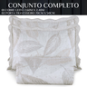 Cobre Leito Queen Size 100 Algodão Arielle 300 Fios Bordado:palha - 4