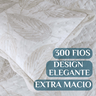 Cobre Leito Queen Size 100 Algodão Arielle 300 Fios Bordado:palha - 2