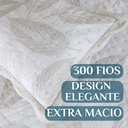 Ver imagem 2 de Cobre Leito Queen Size 100 Algodão Arielle 300 Fios Bordado:palha