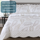 Ver imagem 3 de Cobre Leito Queen Size 100 Algodão Arielle 300 Fios Bordado:palha