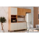Ver imagem 4 de Balcão Cozinha P/ Cooktop Sauvignon 2 Portas C/ Tampo 80cm Amendoa/off White - Ronipa