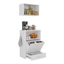 Ver imagem 5 de Kit Armário de Cozinha Aéreo 62,5cm com Balcão Multiuso Multimóveis Mp5063 Branco