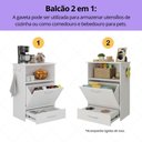 Ver imagem 6 de Kit Armário de Cozinha Aéreo 62,5cm com Balcão Multiuso Multimóveis Mp5063 Branco