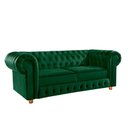 Ver imagem 1 de Namoradeira Chesterfield Bourbon 3 Lugares Via Encanto Veludo Verde