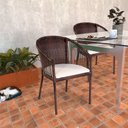 Ver imagem 2 de Kit 2 Cadeiras Alumínio Fibra Sintética com Assento Capucino