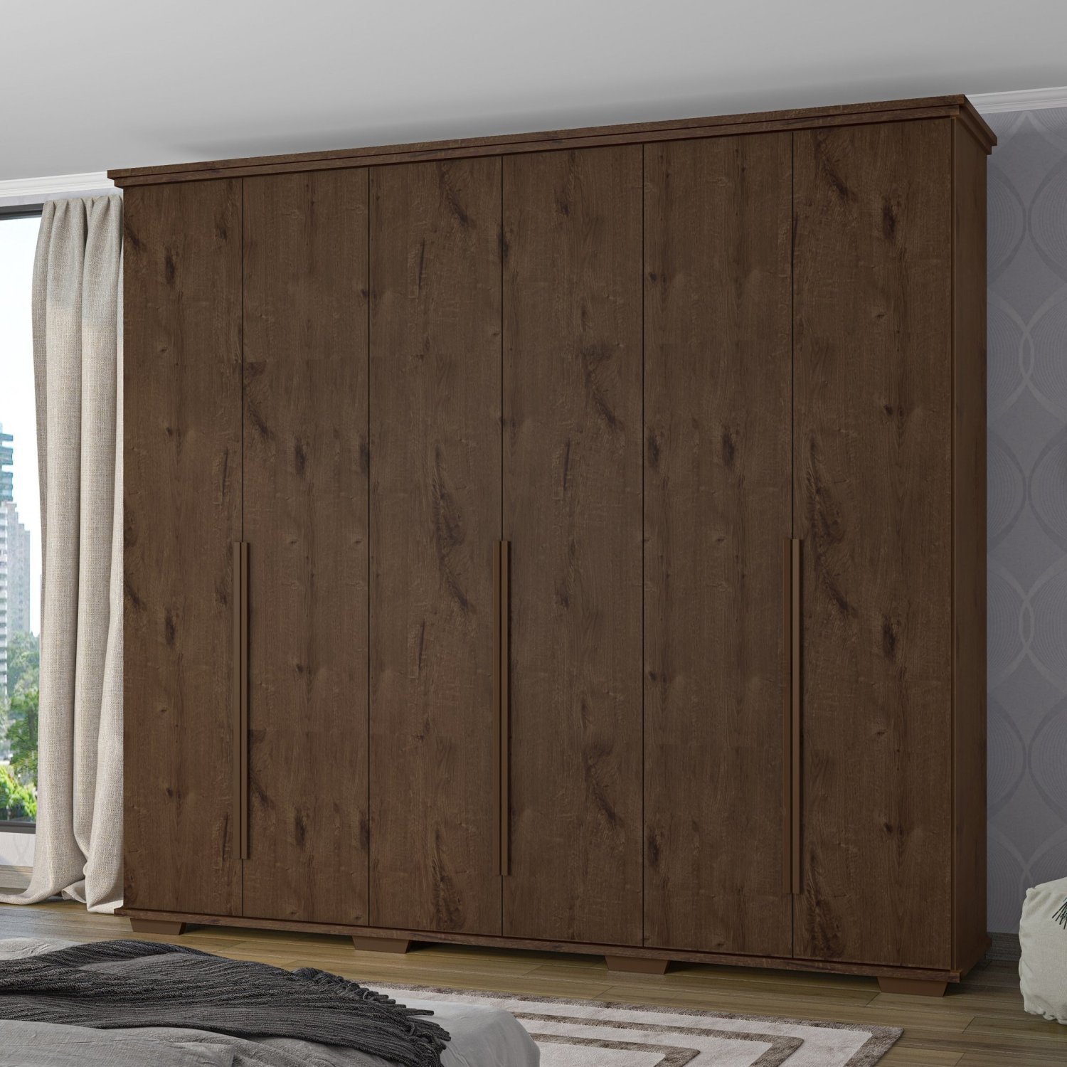Guarda Roupa Casal 6 Portas 5 Gavetas Everest Max Zanzini