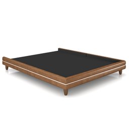 Cama King Base Box 195cm Many P02 Sintético Caramelo - Mpozenato - 1