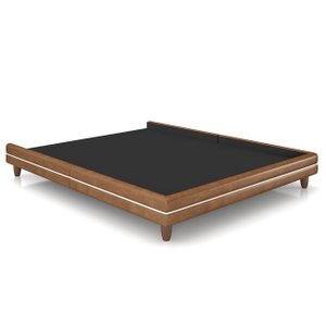 Cama King Base Box 195cm Many P02 Sintético Caramelo - Mpozenato