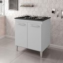 Ver imagem 2 de Balcão Cooktop Jade 5 Bocas 2 Portas Branco Moblis