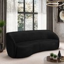 Ver imagem 1 de Sofá Decorativo Sala de Estar Bipartido 288cm Clarke Pu Preto Manchado G45 - Gran Belo