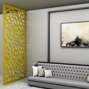 Painel Vazado Divisória Mdf Atenas Crú - 0,90x2,20m