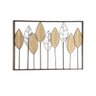 Painel Art Designer Folhas Metal 100X70cm Bekasa W1545 - 1