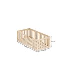 Ver imagem 3 de Mini Cama Montessoriana com Grade Giulia Casatema MadeiraOriginals Marrom/Bege