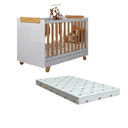 Ver imagem 2 de Kit Berço Pingo Branco/Amêndoa + Colchão Orthoflex Infantil
