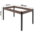 Ver imagem 5 de Conjunto Sala de Jantar Mesa Jade 140x80cm Tampo Vidro com 6 Cadeiras Bege/Preto/Linho
