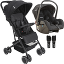 Ver imagem 1 de Carrinho de Bebe Passeio com Bebe Conforto Kiddo Mascote Preto
