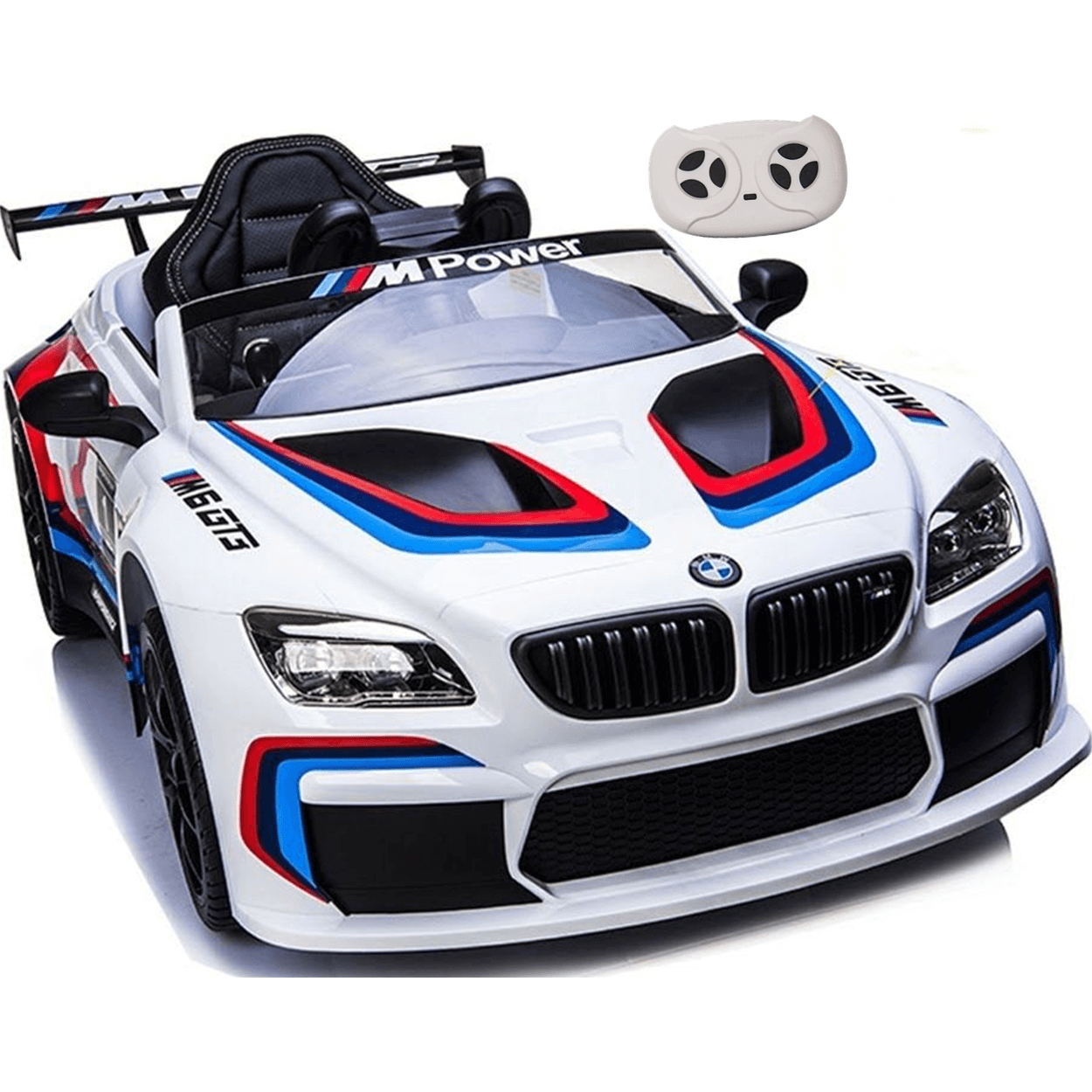 Carro Eletrico Shiny Toys BMW M6 GT3 Sport Racing 12V Branco