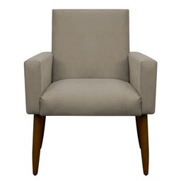 Cadeira Poltrona Sala Escritorio Recepção Nina Suede Cappuccino  Herrero - 2