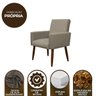 Cadeira Poltrona Sala Escritorio Recepção Nina Suede Cappuccino  Herrero - 7
