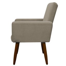 Cadeira Poltrona Sala Escritorio Recepção Nina Suede Cappuccino  Herrero - 4
