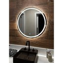 Ver imagem 5 de Espelho Brillare Redondo Jateado com 3 Tons de Led e Botão Touch Screen Fonte Slim 70x70