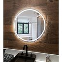 Ver imagem 4 de Espelho Brillare Redondo Jateado com 3 Tons de Led e Botão Touch Screen Fonte Slim 70x70