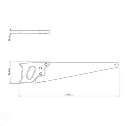Serrote Profissional Tramontina 24" com 5 Dentes por Polegada em Aço Carbono com Cabo de Madeira - 2
