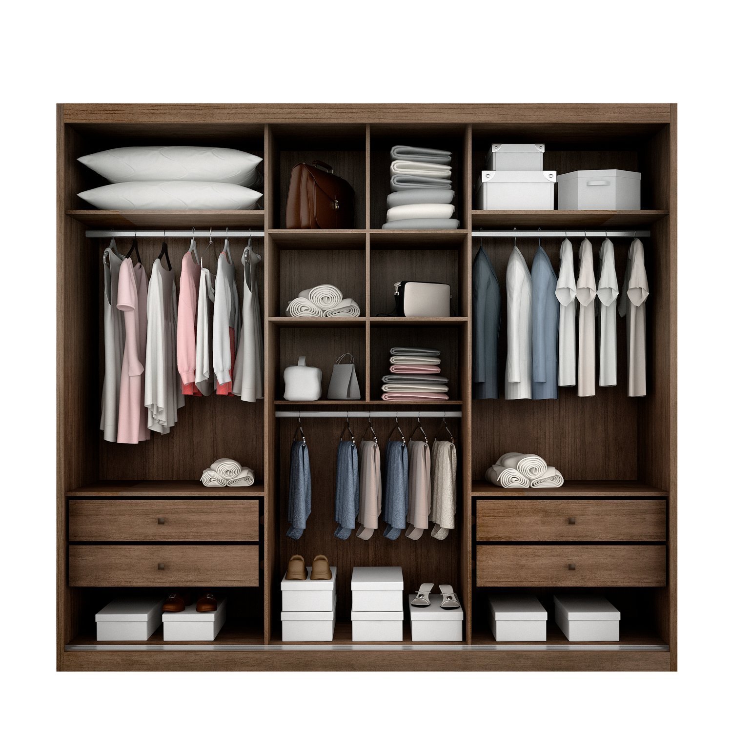Guarda Roupa Casal 3 Portas 4 Gavetas Vegas - 2
