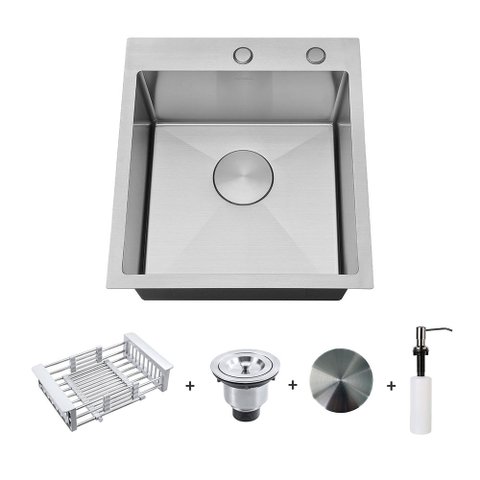 Kit Cuba Gourmet com Acessórios Solo 40x40 e Dosador e Válvula e Escorredor e Tampa Decorativa Arell