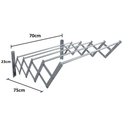 Ver imagem 5 de Varal de Parede Sanfonado Retratil Roupas Toalha Multiuso