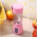 Ver imagem 1 de Mini Liquidificador Portátil Mixer Copo Vidro 6 Lâminas Rosa