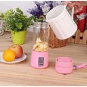 Ver imagem 2 de Mini Liquidificador Portátil Mixer Copo Vidro 6 Lâminas Rosa