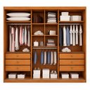 Ver imagem 2 de Guarda-Roupa Casal 100% MDF 3 Portas de Correr 6 Gavetas Marrom Cinamomo Vegas