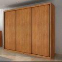 Ver imagem 1 de Guarda-Roupa Casal 100% MDF 3 Portas de Correr 6 Gavetas Marrom Cinamomo Vegas