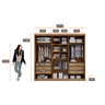 Guarda Roupa Casal MDF 3 Portas 6 Gavetas Vegas - 4