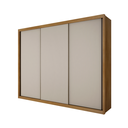 Ver imagem 2 de Guarda-Roupa Casal 100% MDF 3 Portas de Correr 6 Gavetas Cumaru/Fendi Vegas