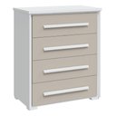 Ver imagem 1 de Cômoda Grande com 4 Gavetas Angra Rimo - Branco/Offwhite