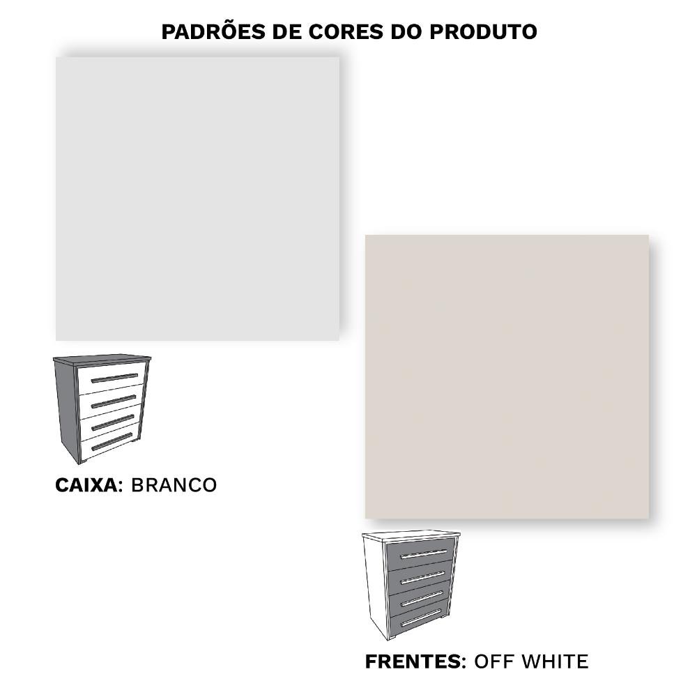 Cômoda Grande com 4 Gavetas Angra Rimo - Branco/offwhite - 3