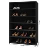 Armário Organizador Sapateira Multiuso Laís 5 Prateleiras Preto - Desk Design - 3