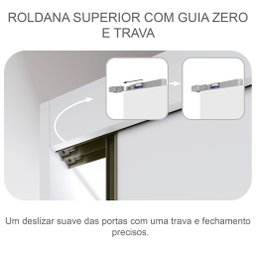 Guarda Roupa Casal MDF Vegas 3 Portas 6 Gavetas com Espelho - 9