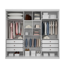 Ver imagem 4 de Guarda Roupa Casal MDF Vegas 3 Portas 6 Gavetas com Espelho