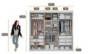 Ver imagem 6 de Guarda-Roupa Casal com Espelho 100% MDF 3 Portas de Correr 6 Gavetas Branco Vegas