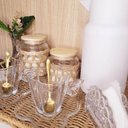 Ver mais imagens de Kit 4 Potes Herméticos Vidro com Sisal Tampa Madeira Wolff 750ml Porta Mantimentos