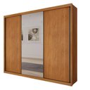Ver imagem 4 de Guarda-Roupa Casal com Espelho 100% MDF 3 Portas de Correr 6 Gavetas Marrom Cinamomo Vegas