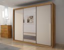 Ver imagem 1 de Guarda-Roupa Casal MDF Vegas 3PTS 6GAV com Espelho Fendi
