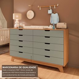Cômoda para Quarto Infantil 10 Gavetas 100% Mdf Alice - 4