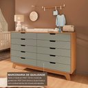 Ver imagem 4 de Cômoda para Quarto Infantil 10 Gavetas 100% MDF Alice Yescasa Marrom/Verti/Castanho