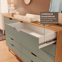 Ver imagem 5 de Cômoda para Quarto Infantil 10 Gavetas 100% MDF Alice Yescasa Marrom/Verti/Castanho
