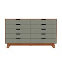 Ver imagem 2 de Cômoda para Quarto Infantil 10 Gavetas 100% MDF Alice Yescasa Marrom/Verti/Castanho